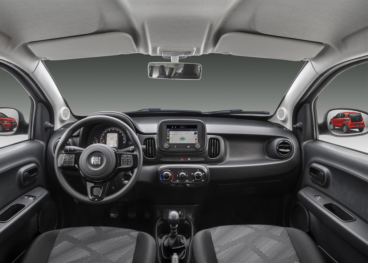Fiat Mobi Like 2024, city car renovado interior