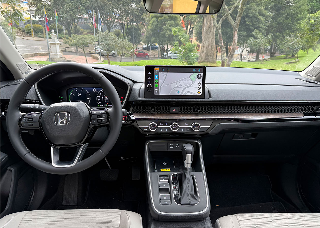 Honda CRV Advanced Hybrid timon pantalla Autodigital Honda CR-V Advanced Hybrid: prueba de manejo y tecnología e:HEV