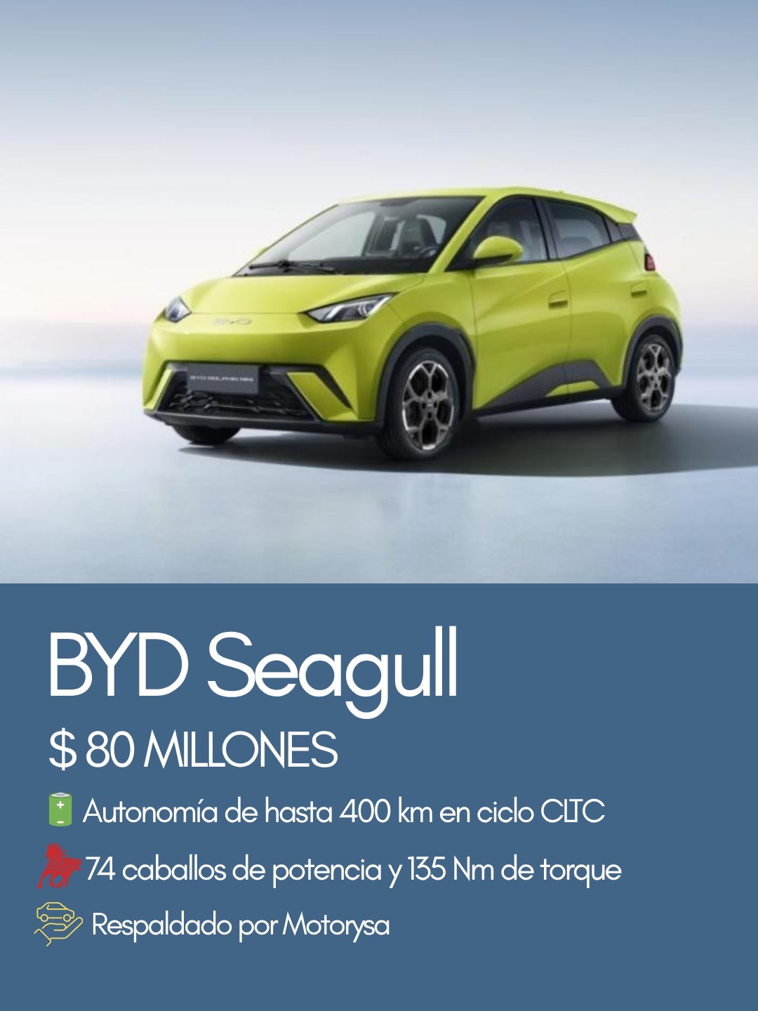 25dd01ef d92b 49dc 83e4 43f77f1ba42a Carros eléctricos de menos de 100 millones en Colombia 2026